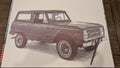 1st Gen Ford Bronco: Black Pen Drawing