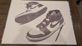 Michael Jordan Air Jordans: Black Pen Drawing