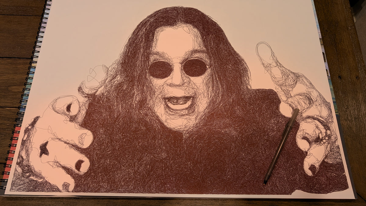 Ozzy Osbourne: Black Pen Portrait