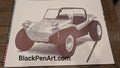 VW Meyers Manx Dune Buggy: Black Pen Drawing