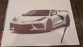 Chevy C8 Corvette Stingray: Black Pen Drawing