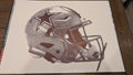 Dallas Cowboys Helmet: Black Pen Drawing