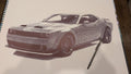 Dodge Challenger Hellcat: Black Pen Drawing